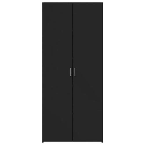 Skab 70x42,5x185 cm konstrueret træ sort