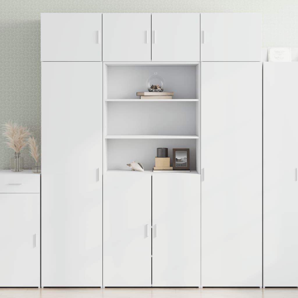 Skab 80x42,5x185 cm konstrueret træ hvid