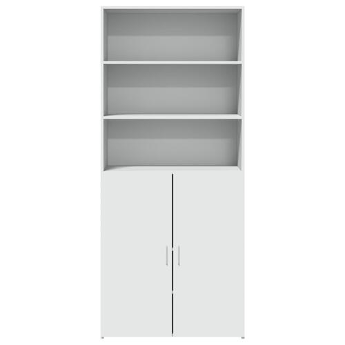 Skab 80x42,5x185 cm konstrueret træ hvid