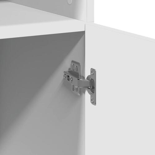 Skab 80x42,5x185 cm konstrueret træ hvid