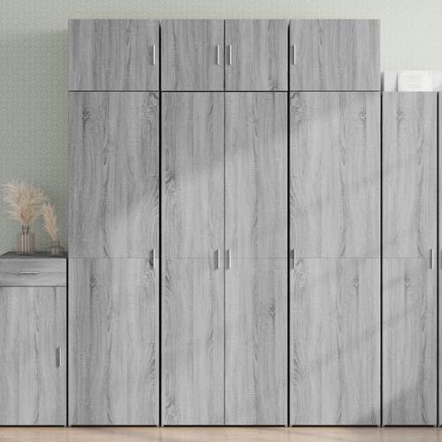 Skab 70x42,5x185 cm konstrueret træ grå sonoma-eg