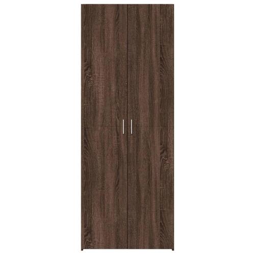 Skab 70x42,5x185 cm konstrueret træ brun egetræsfarve