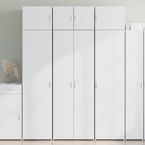 Skab 70x42,5x185 cm konstrueret træ hvid