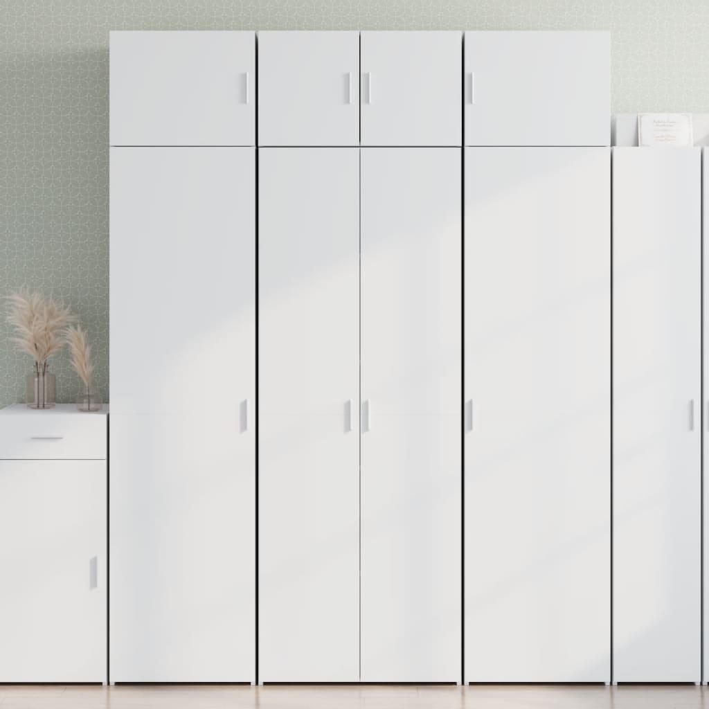 Skab 70x42,5x185 cm konstrueret træ hvid