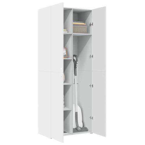 Skab 70x42,5x185 cm konstrueret træ hvid