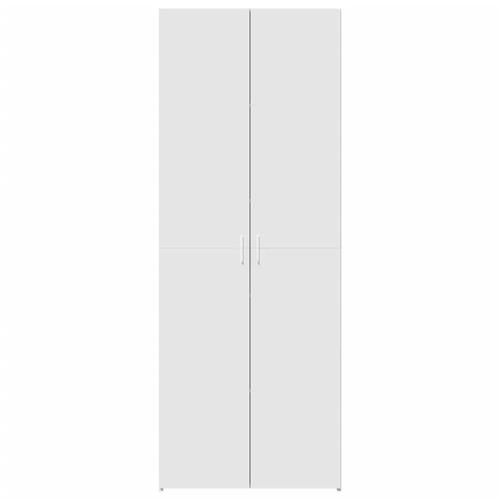 Skab 70x42,5x185 cm konstrueret træ hvid