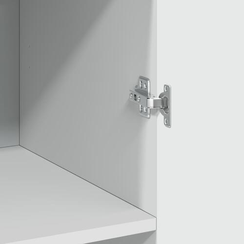 Skab 70x42,5x185 cm konstrueret træ hvid