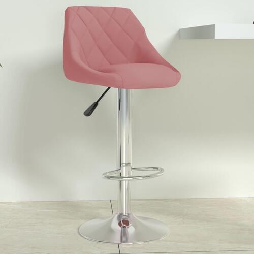 Barstol fløjl pink