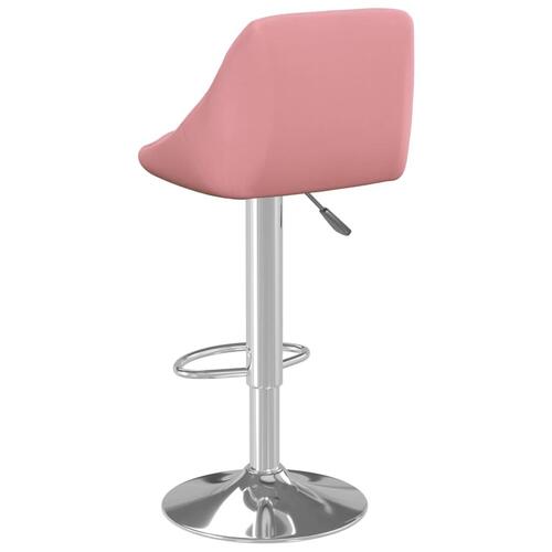 Barstol fløjl pink
