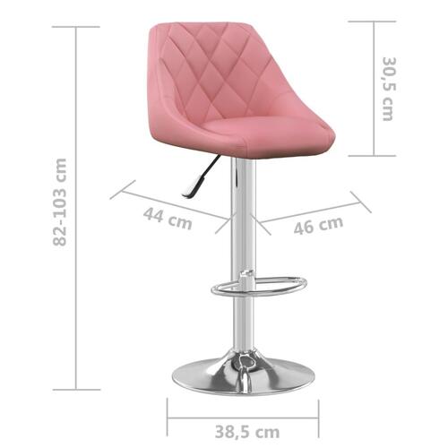 Barstol fløjl pink