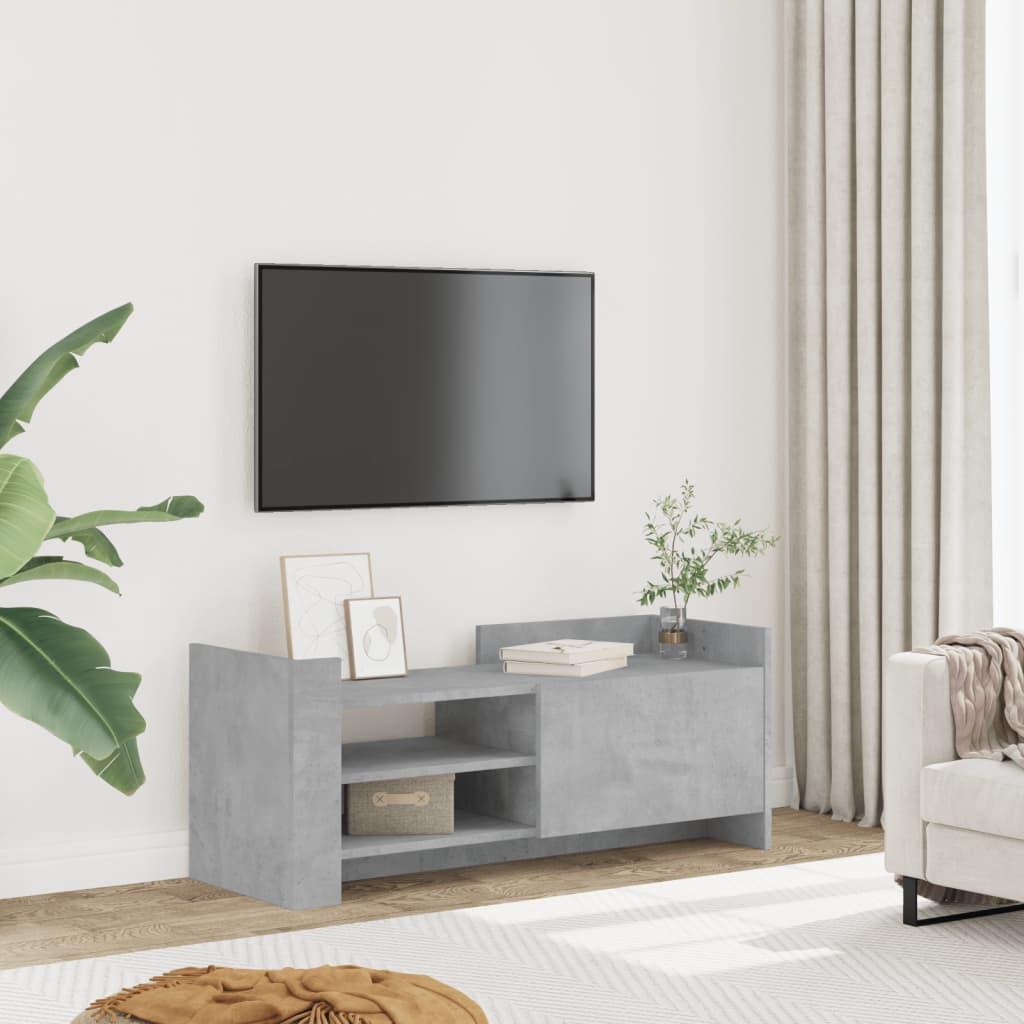 Tv-bord 100x35x40 cm konstrueret træ betongrå