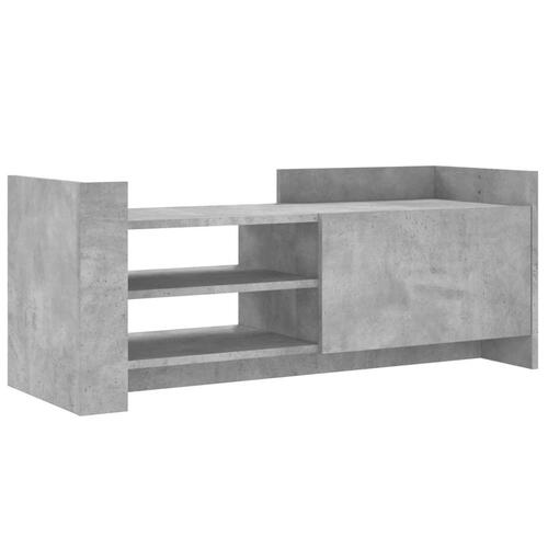 Tv-bord 100x35x40 cm konstrueret træ betongrå