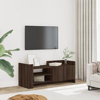 Tv-bord 100x35x40 cm konstrueret træ brun egetræsfarve