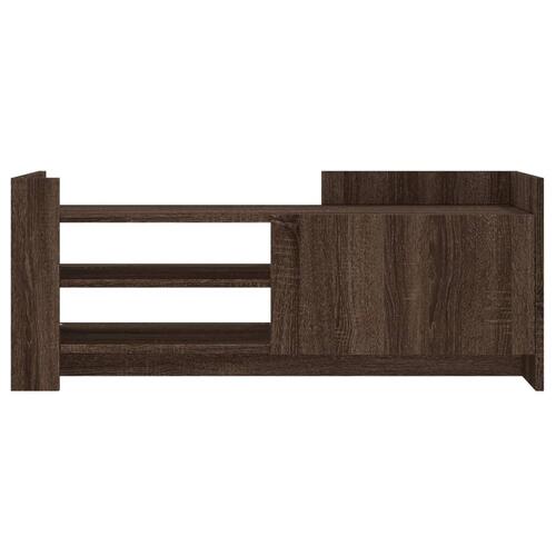 Tv-bord 100x35x40 cm konstrueret træ brun egetræsfarve