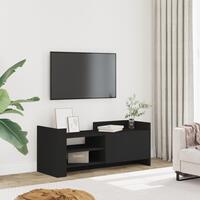 Tv-bord 100x35x40 cm konstrueret træ sort