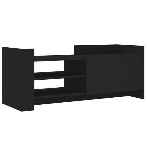 Tv-bord 100x35x40 cm konstrueret træ sort