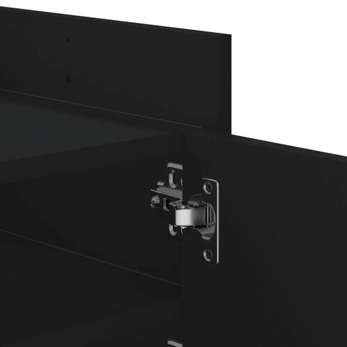 Tv-bord 100x35x40 cm konstrueret træ sort