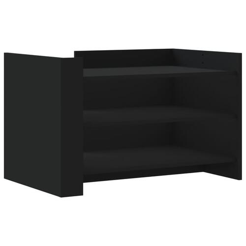Sofabord 80x50x50 cm konstrueret træ sort