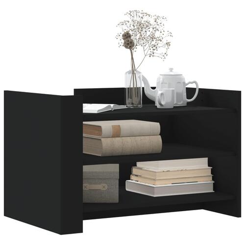 Sofabord 80x50x50 cm konstrueret træ sort