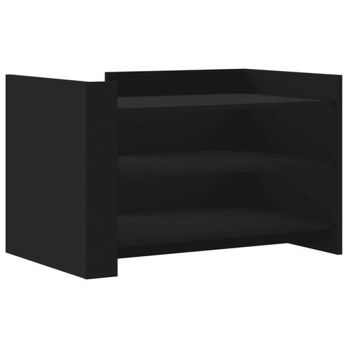 Sofabord 80x50x50 cm konstrueret træ sort
