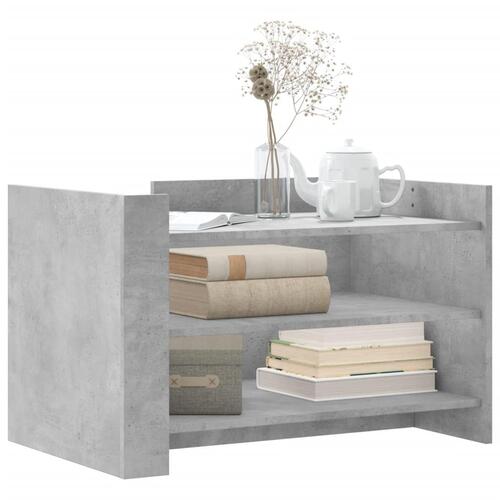 Sofabord 80x50x50 cm konstrueret træ betongrå