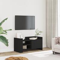 Tv-bord 80x35x40 cm konstrueret træ sort