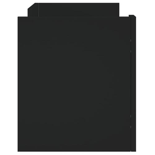 Tv-bord 80x35x40 cm konstrueret træ sort
