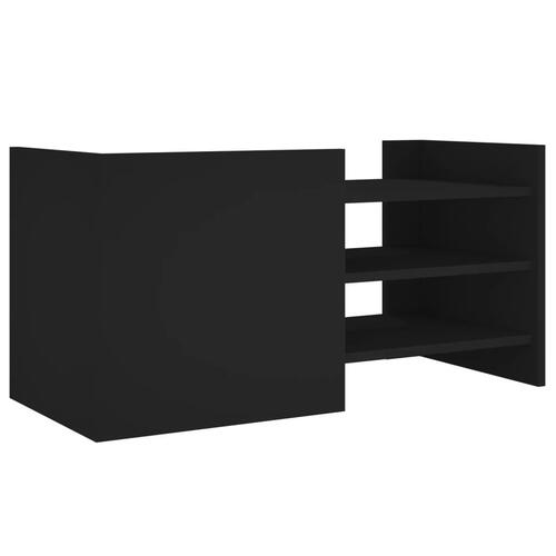 Tv-bord 80x35x40 cm konstrueret træ sort