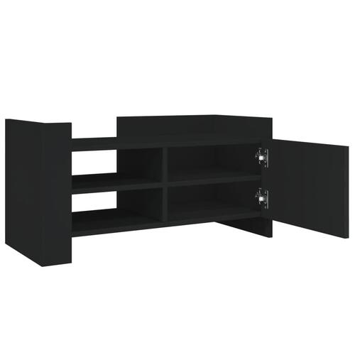 Tv-bord 80x35x40 cm konstrueret træ sort
