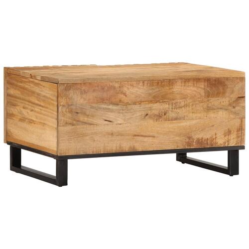 Sofabord 80x51x40 cm massivt ru mangotræ