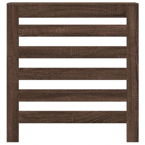 Radiatorskjuler med vandrette lameller 78 x 20 x 82 cm - brun egetræsfarvet