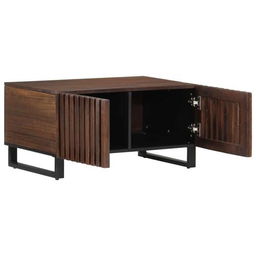 Sofabord 80x51x40 cm massivt mangotræ brun
