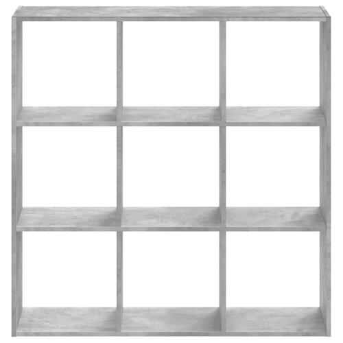 Bogreol 102x32x102 cm konstrueret træ betongrå