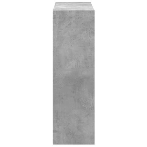 Bogreol 102x32x102 cm konstrueret træ betongrå