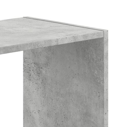 Bogreol 102x32x102 cm konstrueret træ betongrå