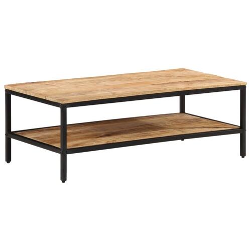 Sofabord 100x50x35 cm massivt ru mangotræ