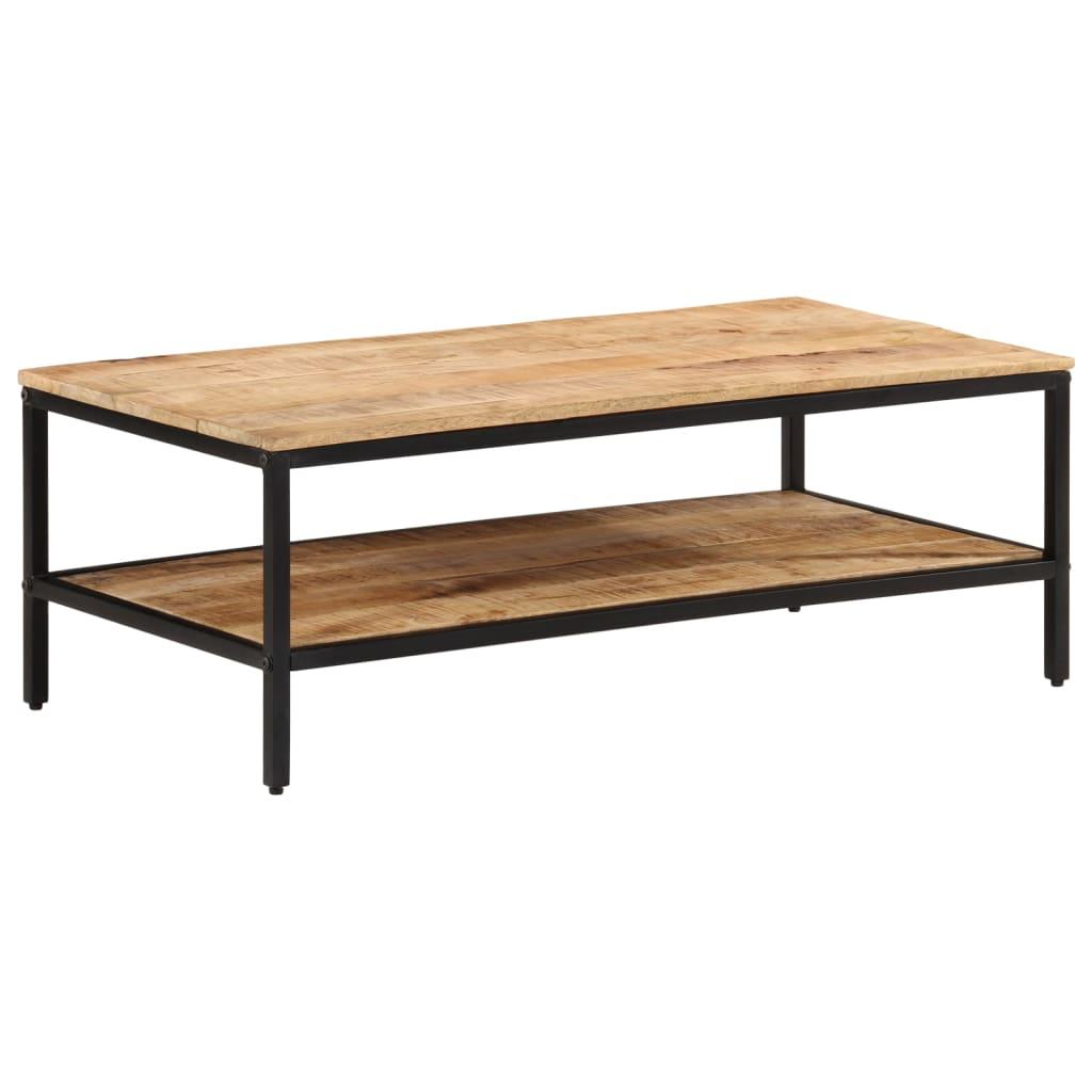 Sofabord 100x50x35 cm massivt ru mangotræ