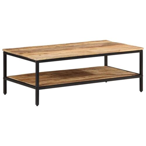 Sofabord 100x50x35 cm massivt ru mangotræ