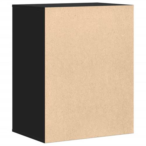 Kommode til hjørne 60x41x76 cm konstrueret træ sort