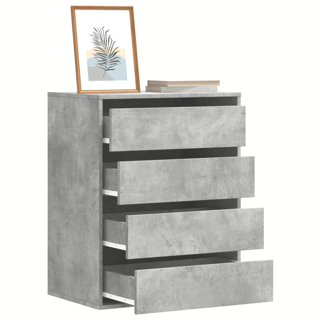 Kommode til hjørne 60x41x76 cm konstrueret træ betongrå billede
