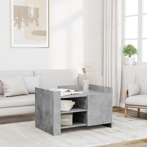 Sofabord 80x50x50 cm konstrueret træ betongrå