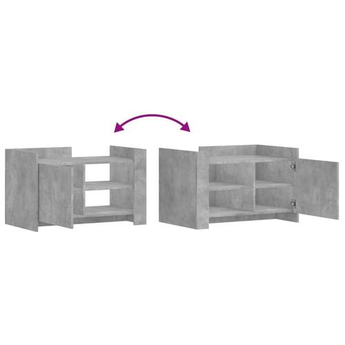 Sofabord 80x50x50 cm konstrueret træ betongrå