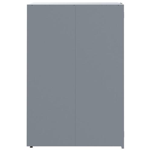 Skraldespandsskjuler 414x79x117 cm 6 rum stål grå
