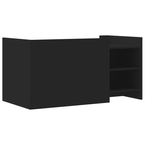 Sofabord 100x50x50 cm konstrueret træ sort