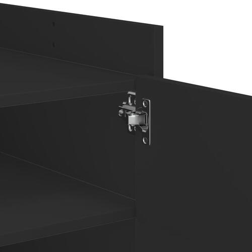 Sofabord 100x50x50 cm konstrueret træ sort