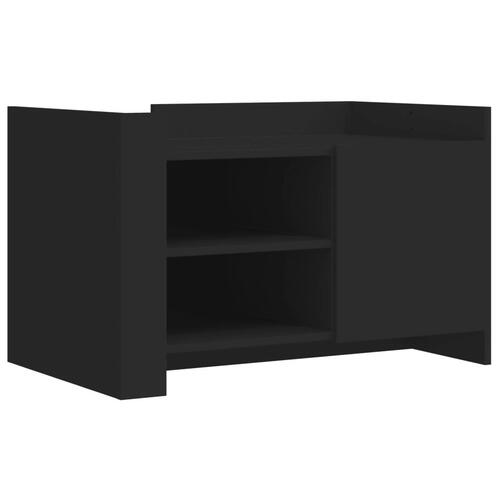 Sofabord 80x50x50 cm konstrueret træ sort