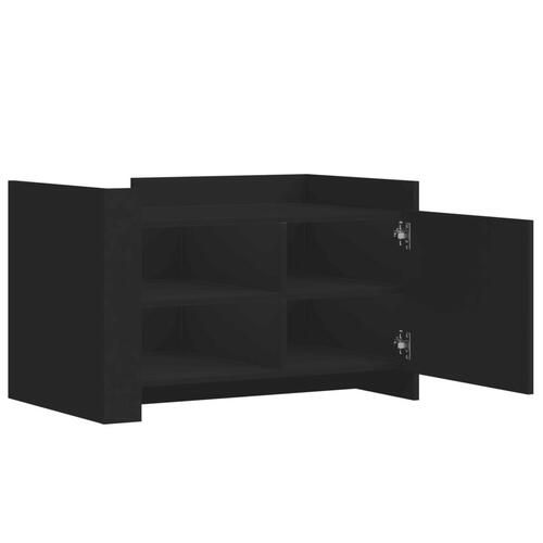 Sofabord 80x50x50 cm konstrueret træ sort