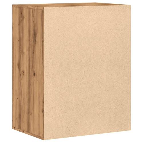 Kommode til hjørne 60x41x76 cm konstrueret træ egetræsfarvet