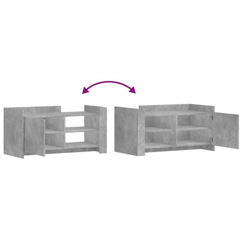 Sofabord 100x50x50 cm konstrueret træ betongrå