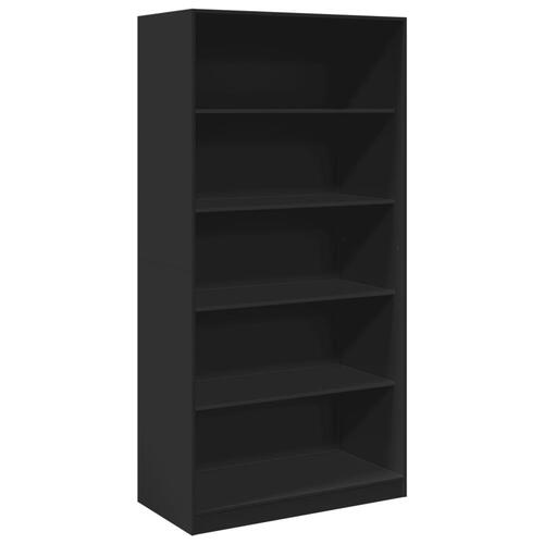 Klædeskab 100x50x200 cm konstrueret træ sort